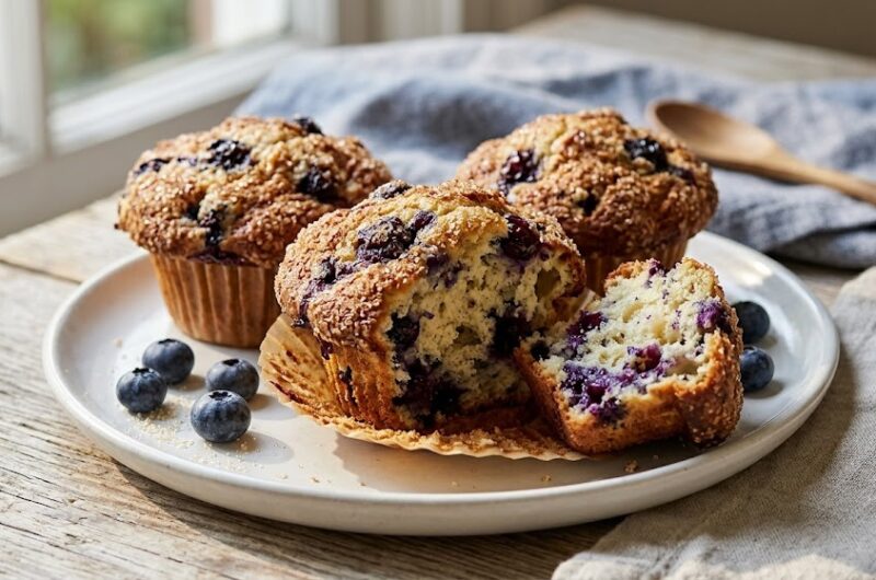 Cottage Cheese Blueberry Muffins (High-Protein & Incredibly Moist)