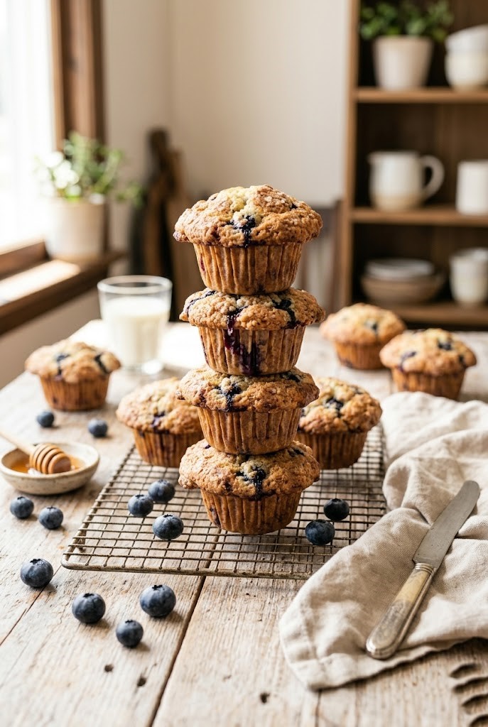 cottage cheese blueberry muffins