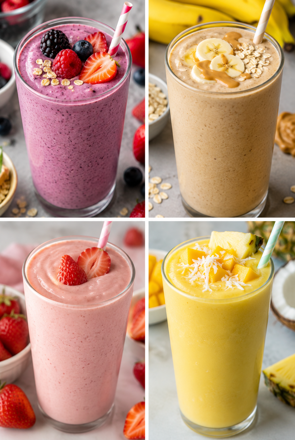 5 Healthy High-Protein Breakfast Smoothies for Morning Energy Boost