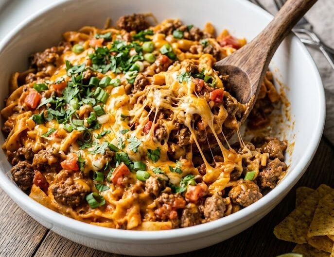 Cheesy Beef Taco Pasta Recipe