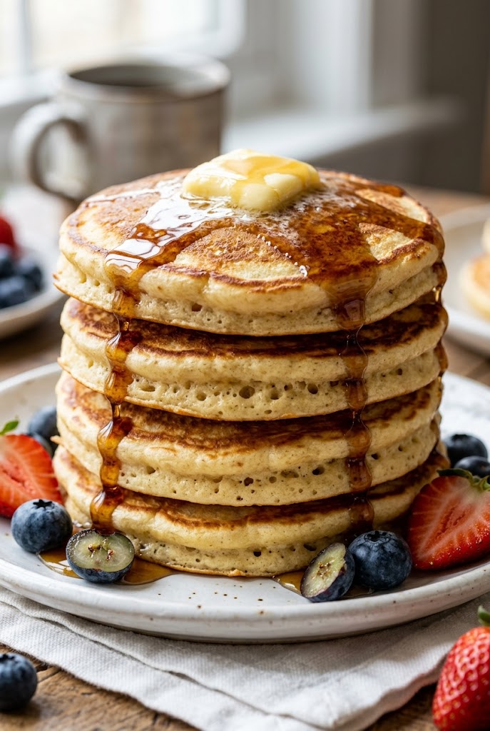 Fluffy Homemade Pancakes Recipe
