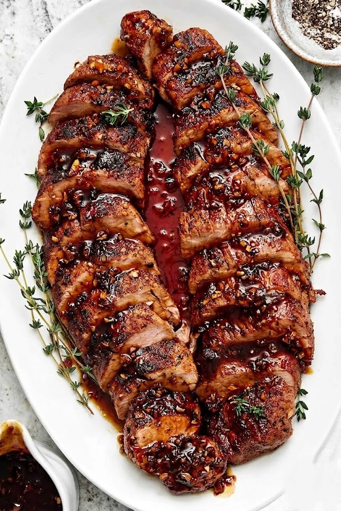 Juicy Honey Garlic Pork Tenderloin