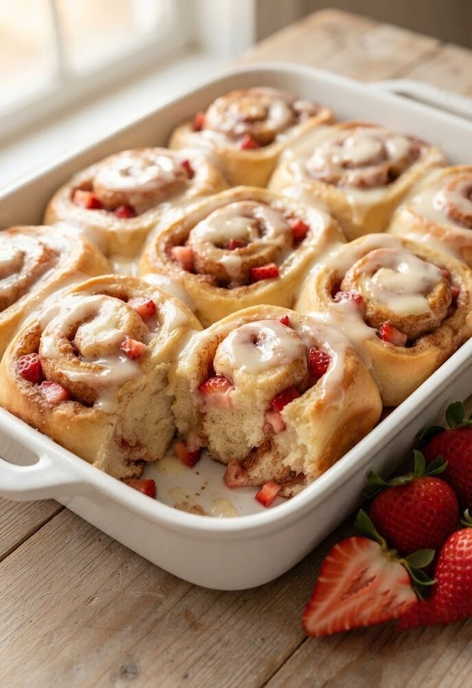 Strawberry Cinnamon Rolls
