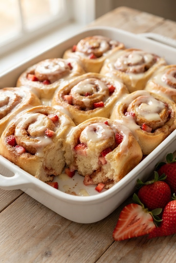 Strawberry Cinnamon Rolls